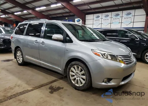 2017 Toyota Sienna Xle z USA, uszkodzony, nr VIN 5TDDZ3DC6HS182812